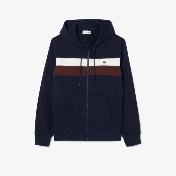 Camisola com capuz e fecho de correr para homem