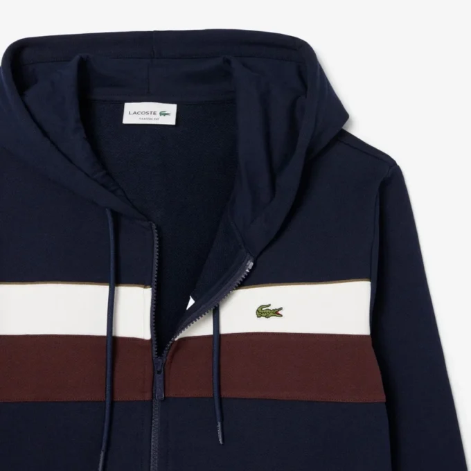 Camisola com capuz e fecho de correr para homem