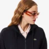 Camisola com capuz e fecho de correr para mulher