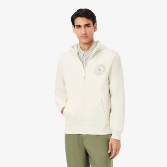 Camisola com capuz e fecho de correr Piqua de corte clássico para homem