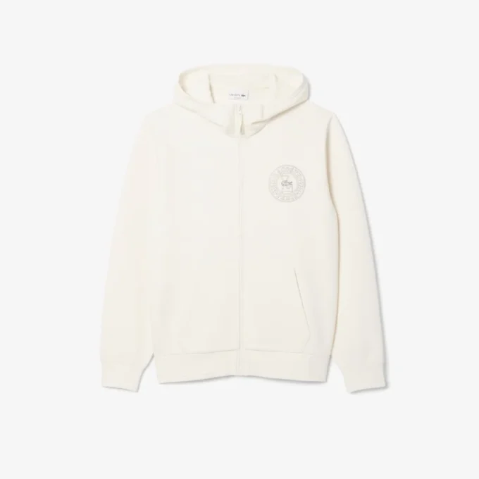 Camisola com capuz e fecho de correr Piqua de corte clássico para homem