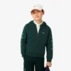 Camisola com capuz e fecho em malha polar estampada para criança