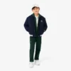 Camisola com capuz e fecho em malha polar estampada para criança