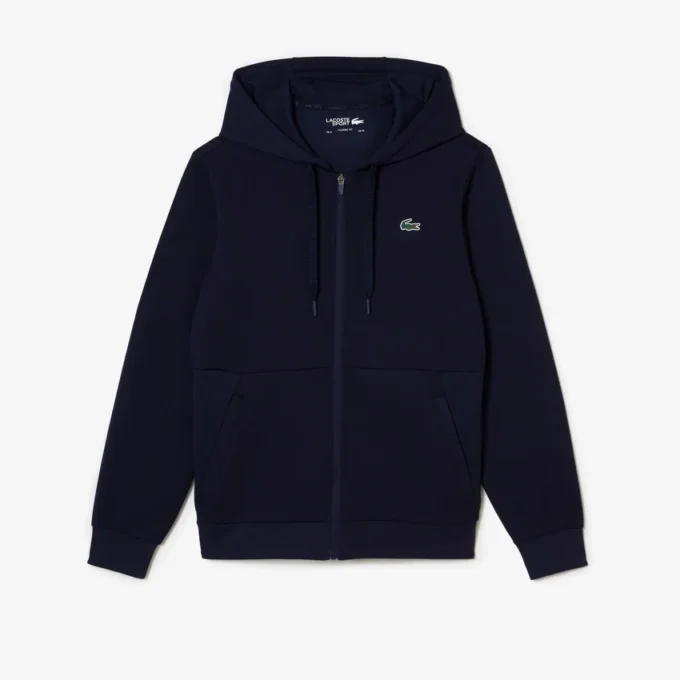 Camisola com capuz e fecho para homem
