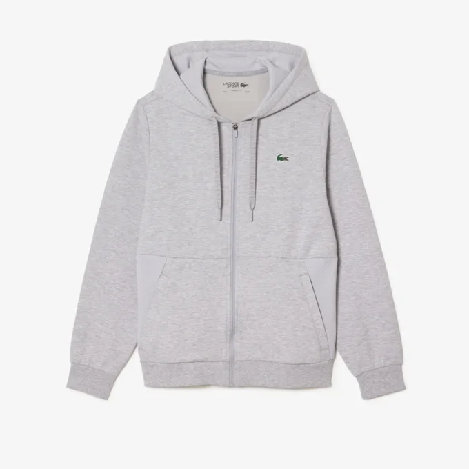 Camisola com capuz e fecho para homem
