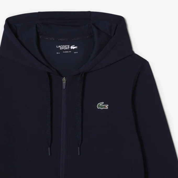 Camisola com capuz e fecho para homem