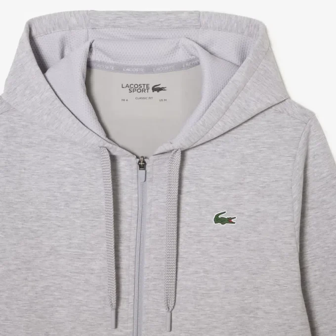 Camisola com capuz e fecho para homem