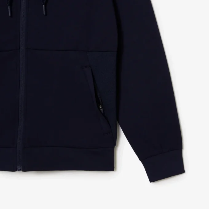 Camisola com capuz e fecho para homem