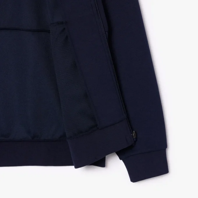 Camisola com capuz e fecho para homem