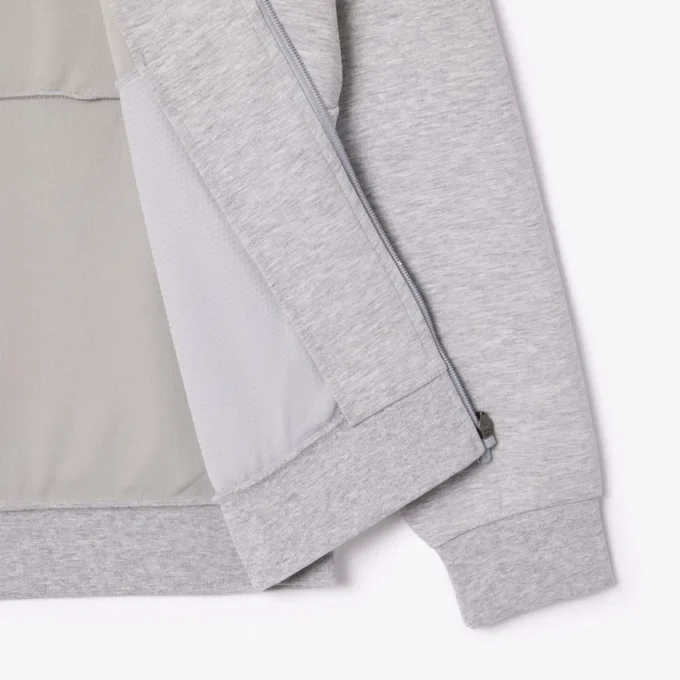 Camisola com capuz e fecho para homem
