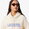 Camisola com capuz e logótipo em malha polar para mulher