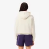 Camisola com capuz e logótipo em malha polar para mulher