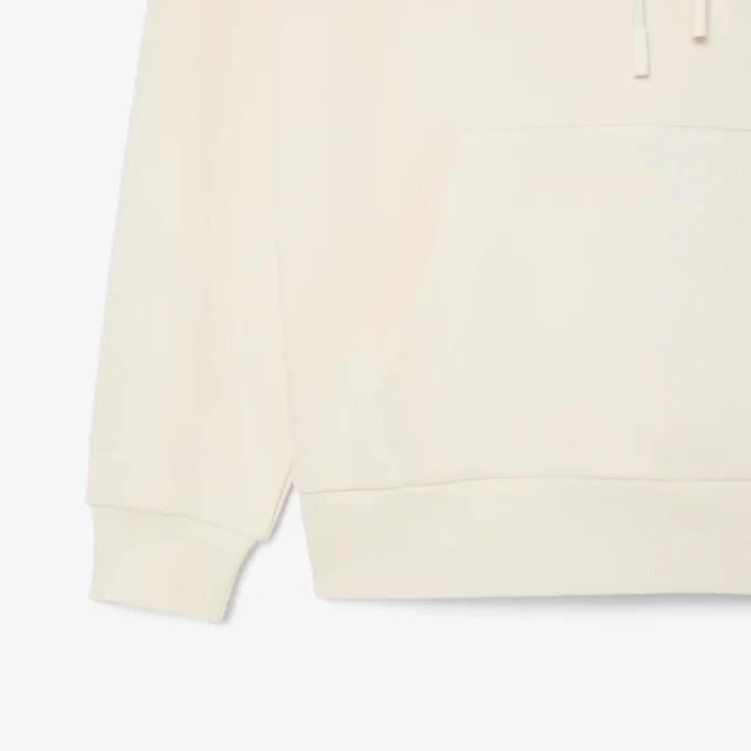 Camisola com capuz e logótipo em malha polar para mulher