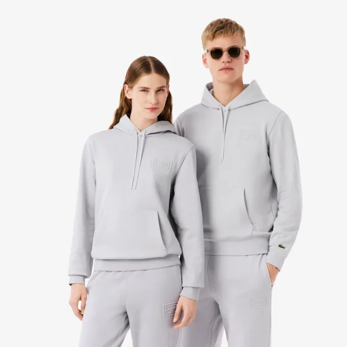 Camisola com capuz e logótipo em relevo