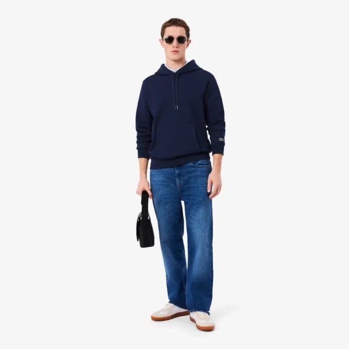 Camisola com capuz e logótipo em relevo