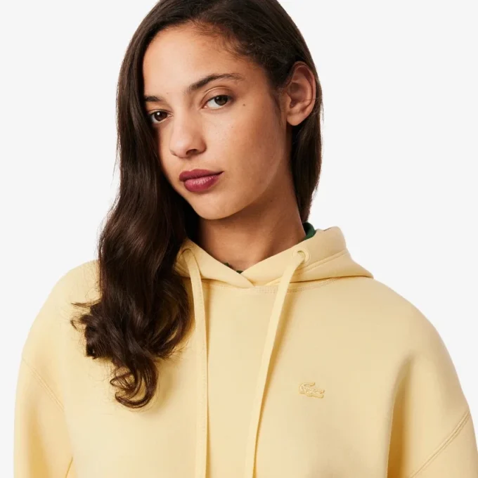 Camisola com capuz em algodão para mulher