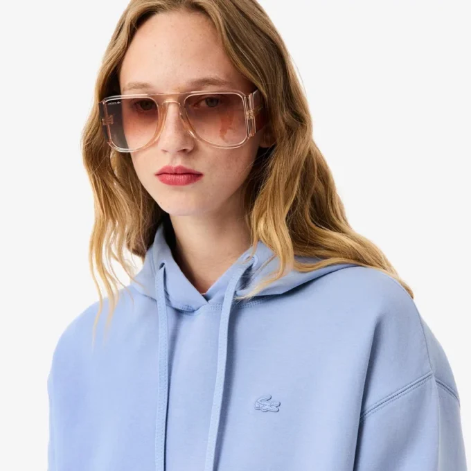Camisola com capuz em algodão para mulher