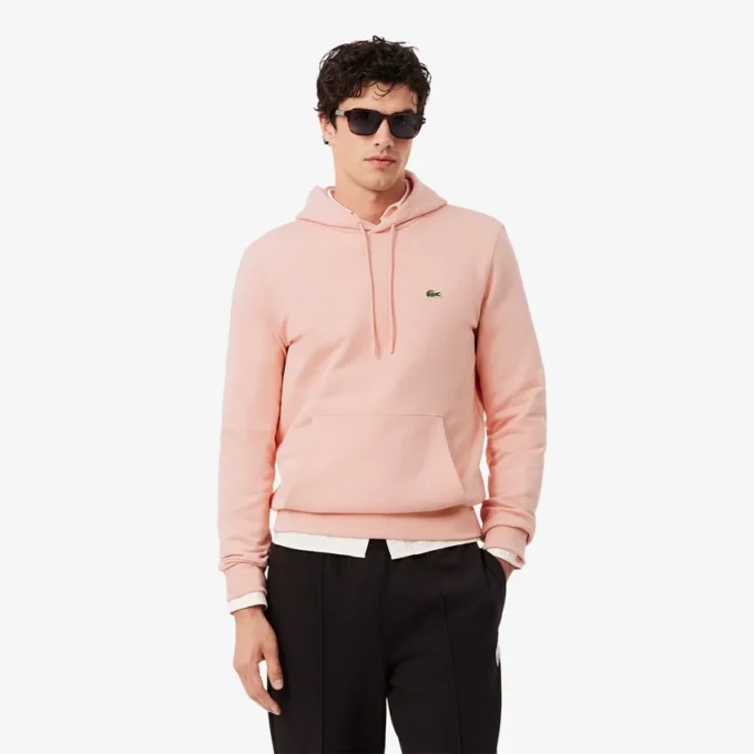 Camisola com capuz em malha de algodão para homem