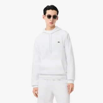 Camisola com capuz em malha de algodão para homem