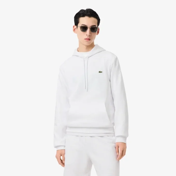 Camisola com capuz em malha de algodão para homem