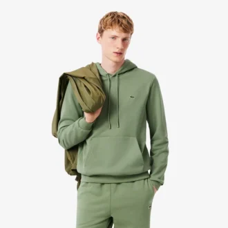 Camisola com capuz em malha de algodão para homem