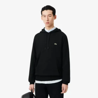 Camisola com capuz em malha de algodão para homem
