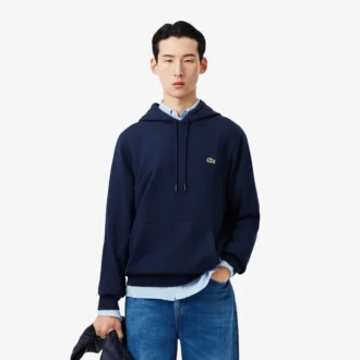 Camisola com capuz em malha de algodão para homem