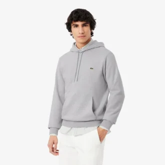 Camisola com capuz em malha de algodão para homem