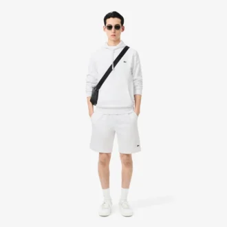 Camisola com capuz em malha de algodão para homem
