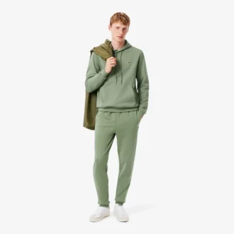 Camisola com capuz em malha de algodão para homem