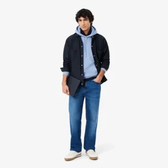 Camisola com capuz em malha de algodão para homem