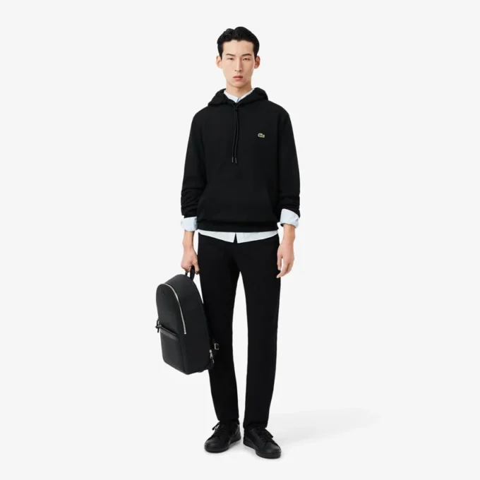 Camisola com capuz em malha de algodão para homem