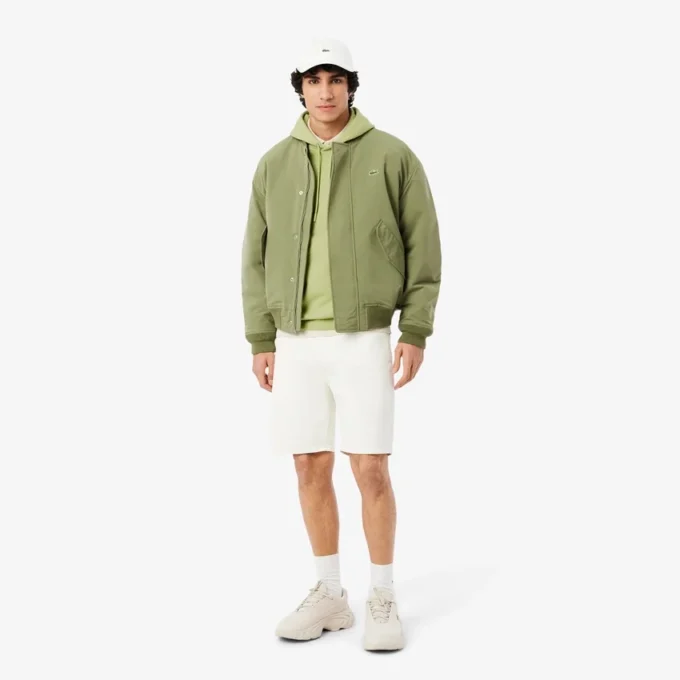 Camisola com capuz em malha de algodão para homem