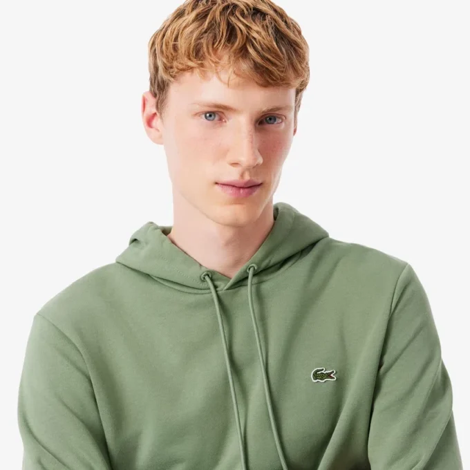Camisola com capuz em malha de algodão para homem