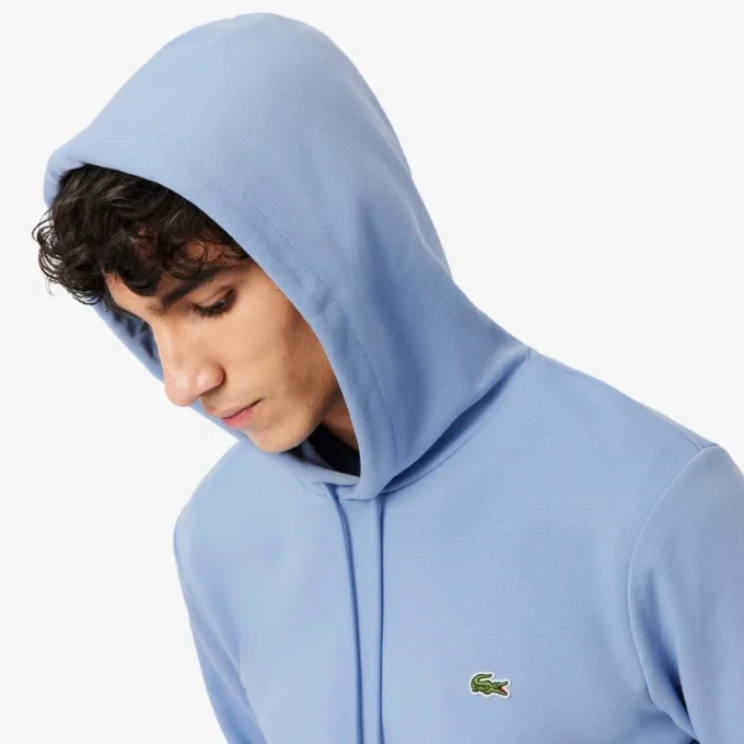 Camisola com capuz em malha de algodão para homem