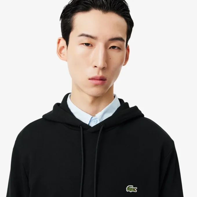 Camisola com capuz em malha de algodão para homem