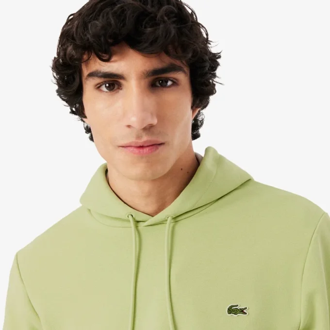 Camisola com capuz em malha de algodão para homem