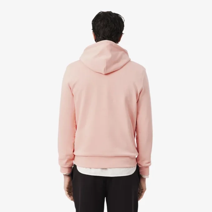 Camisola com capuz em malha de algodão para homem