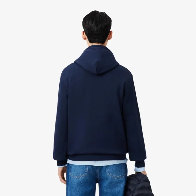 Camisola com capuz em malha de algodão para homem