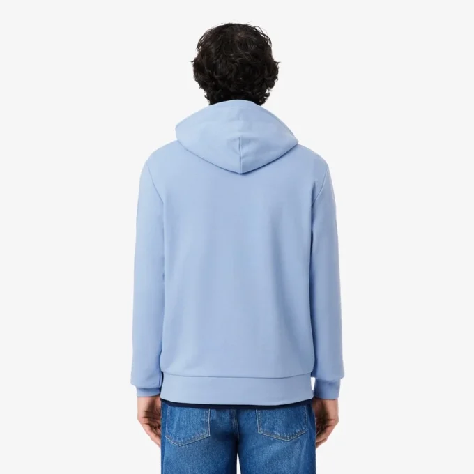 Camisola com capuz em malha de algodão para homem