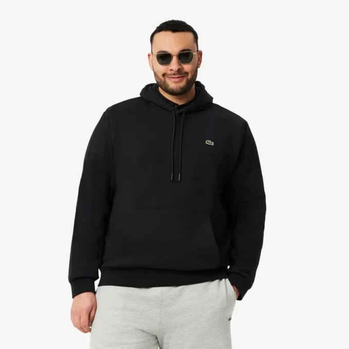 Camisola com capuz em malha de algodão para homem