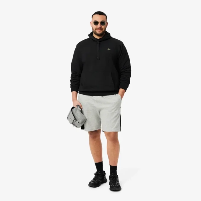 Camisola com capuz em malha de algodão para homem