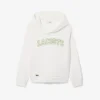 Camisola com capuz em malha polar bordada