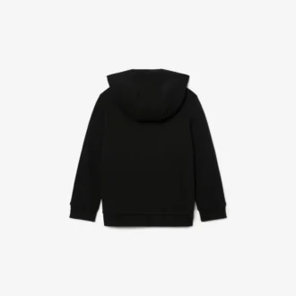 Camisola com capuz em malha polar bordada