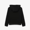 Camisola com capuz em malha polar bordada