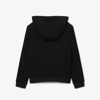 Camisola com capuz em malha polar bordada