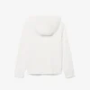 Camisola com capuz em malha polar bordada
