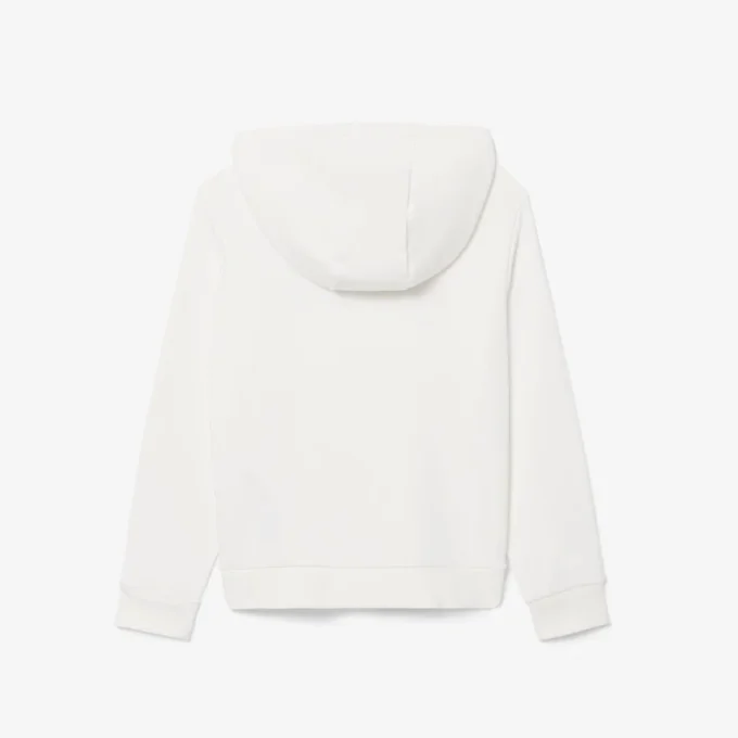 Camisola com capuz em malha polar bordada