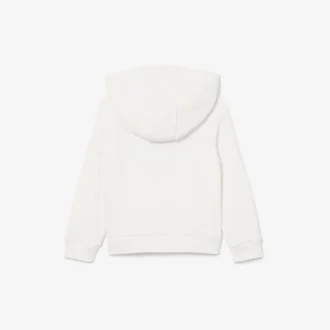 Camisola com capuz em malha polar bordada
