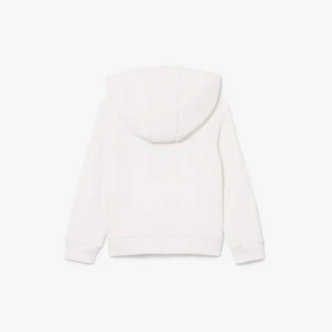Camisola com capuz em malha polar bordada